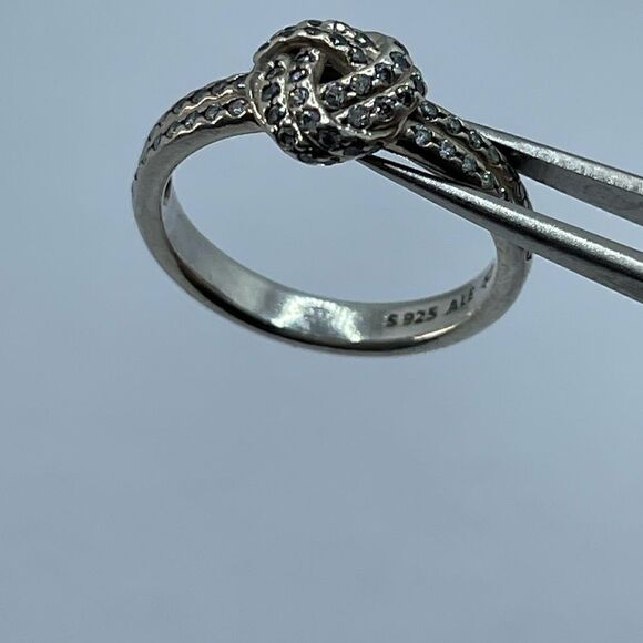 Pandora 925 cubic zirconia ring sz 6 - Picture 3 of 9
